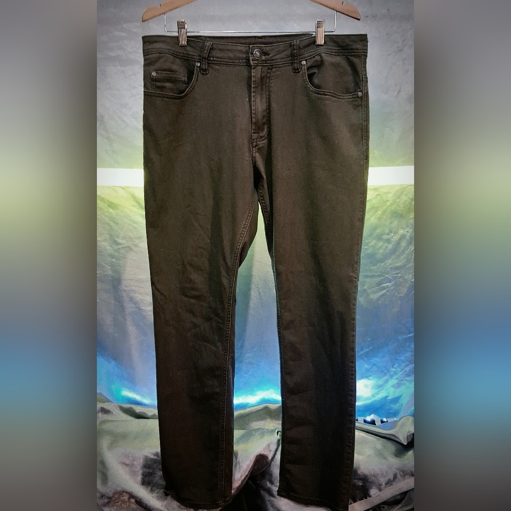 Buffalo David Bitton Jeans Men’s 36x32 Archer Pants Olive Green Stretch